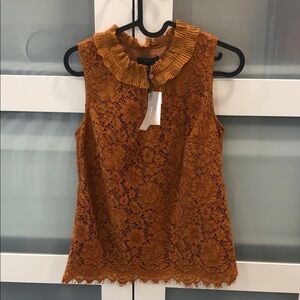 J. Crew Amber Lace Sleeveless Blouse